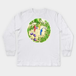 The Curious Pikmin Kids Long Sleeve T-Shirt